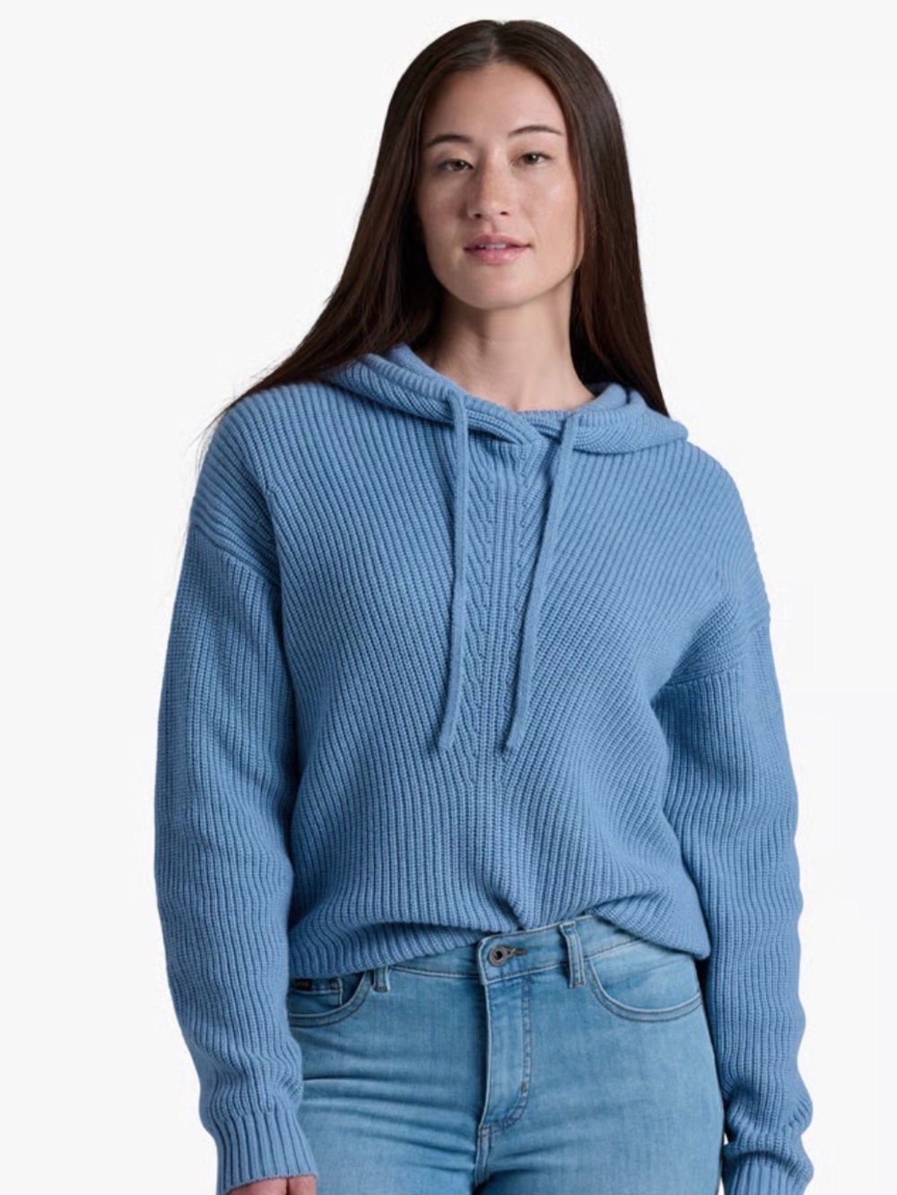 KÜHL Fireside Sweater Hoody Neptune Blue Merino Wool NWT M